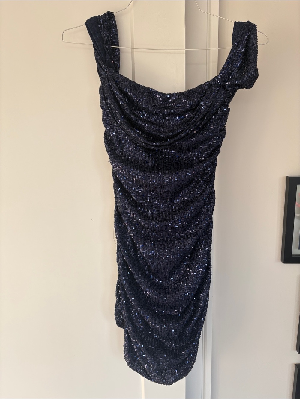 Sequined Navy Homecoming Dress (S)